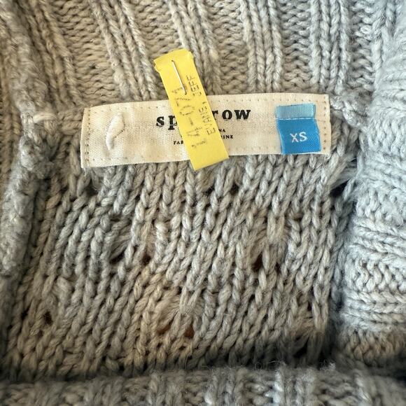 Anthropologie Sparrow Womens Cowl Neck Cable Knit Wool Sweater Dress Size XS - Picture 10 of 15